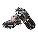 Universal Ice Snow Ground Antiskid Crampons Skating Antiskid Snow Shoe Spikes Grips Cleats (Black, L)