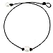 Weilim Natural Shell Choker Necklace for Women Handmade Hawaii Wakiki Beach Choker Jewelry Gift (Black14)
