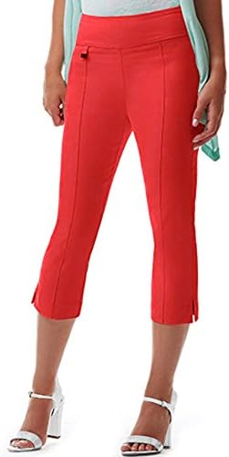 UR REBEL/URREBEL/UR Rebel Pants for Womens-Simon Chang Microtwill Capri Pant (Cayen,10)