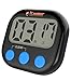 iCooker Digital Kitchen Timer [Magnetic Back] Premium Quality Large LCD Digital Cooking and Baking Count-Down Up For Kitchen Classroom Sports Activities Best Counter Loud Alarm Black [Large Display]