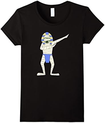 Womens Dancing Egyptian Mummy Dabbing Halloween Funny Tshirt Tee XL Black