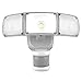 Home Zone Security Mark 4 Tripe Head Outdoor LED Motion Sensor Security light, 2600 Lumen Weatherproof Ultra Bright 5000K, White