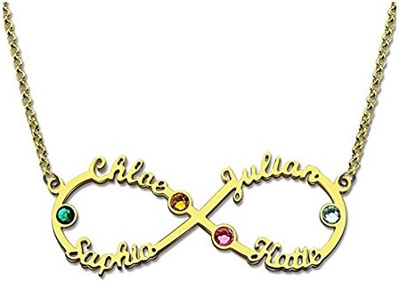 Zhaolian888 Personalised Necklace Made with Crystals for Her or Mom