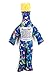 Dammit Doll - Classic Dammit Doll - Ma Premiere Femme - Cobalt Blue, Red & Lime Vertical Floral , Orange Hair - Stress Relief, Gag Gift