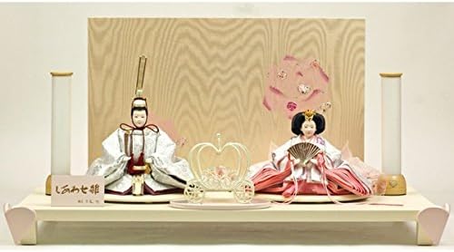 人形工房天祥 雛人形 親王飾り おしゃれ 十二単 ハート柄生地仕立 間口 奥行47 高さ43 ふるさと割 クリスタル仕様 Cm 12tu Heart