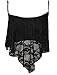 Women PaperMoon Women's Lace Camisole Crop Top (US 8-10/XL, Black)