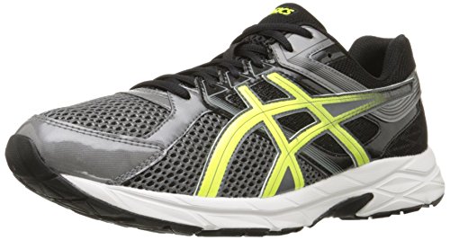 ASICS Men's Gel Contend 3 Running Shoe, Carbon/Flash Yellow/Black, 8 M US