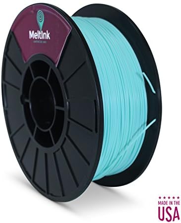 MeltInk3D PHA-1K285QSA05 QuinSaga Aqua PLA/PHA 3D Printer Filament Ø 3mm (2.85mm), 1Kg (2.2 Lb), MADE in USA, Dimensional Accuracy: ± 0.05mm (Light Cyan Blue)