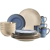 MÄSER 931872 Serie Ossia, serviesset voor 4 personen in mediterrane vintage-look, 16-delig combiservies in blauw en…