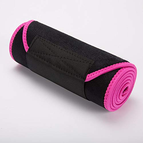HJuyYuah Waist Trimmer Belt Weight Loss Wrap Stomach Fat Burner Sauna Suit Trainer Pink - Thumbnail 2