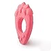 Oli & Carol, Chew Fruit, Teether Ring Toy for Baby, Natural Hevea Rubber - Strawberry