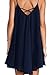 Chamllymers Women's Chiffon Sexy Sleepwear Slip Chemises Nightshirt Navy XL