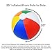 Beachgoer 20-Inch Bulk Pack of 12 Inflatable Rainbow Color Beach Balls - Large Plastic Inflatable Beachballs for Beach/Pool Parties/Summer Fun