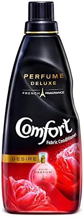 Comfort Deluxe, After Wash Fabric Conditioner, Desire, Crafted From French Perfume, Enriched With Authentic Flowers, For Lasting Fragrance, 850 ml
