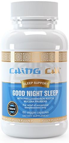 Good Night Sleep Pills | Natural Sleeping Aid | With Melatonin, Gaba, Phellodendron Root, Mucuna Pruriens | 60 Veggie Capsules