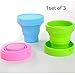 Collapsible Cups Foldable Travel Cups Food-grade Silicone Mug for Camping (1set of 3)