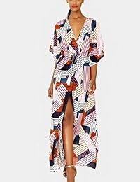 Cobertura de traje de baño para dama, estilo casual, kaftan