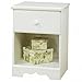 South Shore Summer Breeze 1-Drawer Nightstand-White Wash