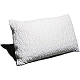 Coop Home Goods - PREMIUM Adjustable Loft - Shredded Hypoallergenic Certipur Memory Foam Pillow with washable removable cover - 20 x 30 - Queen size