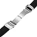 TRUMiRR 22mm Silicone Rubber Watch Band Strap for Samsung Gear S3 Classic Frontier, Gear 2 R380 R381 R382, Moto 360 2 46mm Men, Asus Zenwatch 1 2 Men, Pebble Time, LG G Watch Urbane, Black