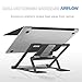 Aluminum Laptop Stand Adjustable, Compatible with Apple Mac MacBook 10 to 14 Inch Notebook, Ventilated Portable Ergonomic Desktop Holder Riser for Office Desk, Metal Black Soundance AS1thumb 3