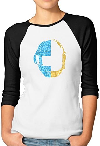 Daft Punk Music Seanings Design Illustration Woman Classic 3/4 Sleeve Raglan Shirts