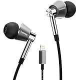 1MORE Triple Driver In-Ear Headphones (Earphones/Earbuds) with Lightning Connector for Apple iOS with Compatible Microphone and Remote (Titanium)
