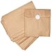 Natural Kraft Brown Paper Snack Sandwich Bags + White Stickers for Sealing. 100% Chlorine-Free, Unbleached, Eco Alternative to Plastic Fold Top/Zippered Bags. Made in USA. 125 Sleeves/Pack