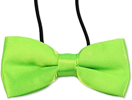 BestWare Pre Tied Bow Tie Elastic Neck Tie Kids Bow Tie Neon Green