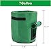 X L MAGNET Potato Grow Bags 2-Pack 7 Gallon Planter Pots Garden Bags to Grow Vegetables with Aeration Fabric Flap Handles and Window for Harvesting Fruit Flower Potato Carrot (Green & Brown)thumb 3