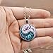 wentaotao Tai-Chi Yin-Yang Butterfly Necklace Earrings Bracelet 3pcs Gemstone Butterfly Jewelry Set