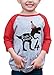 7 ate 9 Apparel Four Dino Birthday Dinosaur Red Baseball Tee 4T