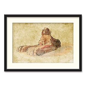 Black Framed Canvas Wall Art Architectural Drawing Home Artwork Decoration for Living Room, Bedroom - 23x31 inches