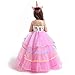 TTYAOVO Girls Unicorn Party Princess Long Dress Size (130) 5-6 Years Pink
