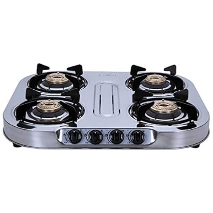 Buy Elica 4 Burner Stainless Steel Gas Stove Inox 604 Ss Online