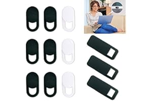 CKANDAY 12 Pack Webcam Cover, 0.03in Ultra Thin Slim Sliding Web Camera Cover with Strong Adhesive, Protect Your Security & P