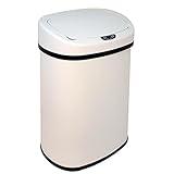 New White 13-Gallon Touch Free Sensor Automatic   Kitchen Office