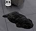 A-STAR (TM) Sheepskin Rug Single Pelt Sheep Fur 2 x 3 - Sheep Skin (Black)