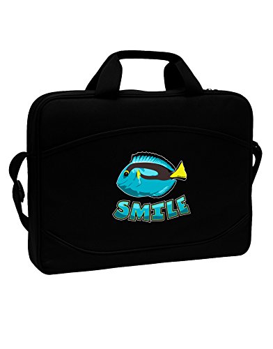 TooLoud Blue Tang Fish - Smile 15" Dark Laptop / Tablet Case Bag