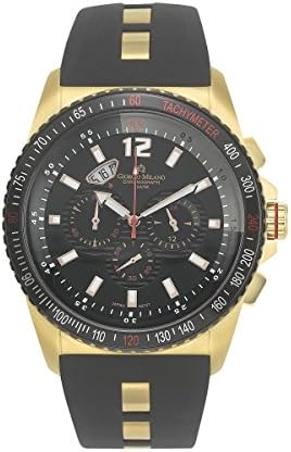 Giorgio Milano 844SG0313"Nerio" IP Gold and Black Chronograph with Tachymeter Bezel Sports Watch
