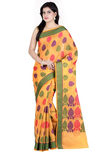 Chandrakala Women's Cotton Banarasi Saree with Blousepiece - Image 5