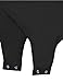 BOHENY Womens Turtleneck Bodysuit with Snap Button Closure-S-Black