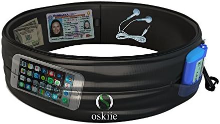 Running Belt - Insulin Pump Belt - Best Runners Fitness Exercise Belts for Men and Women - Workout Waist Pack for Yoga , Sports - Pockets Securely Hold Items Without Bouncing or Sliding - Oskiie