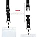 Lanyard with ID Holder, Zips Closed, Heavy Duty Waterproof ID Badge Holder, Set of 2 Pass Holders