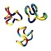 Tangle Jr. Classic Sensory Fidget Toy, Set of 3, Carnival, Tropical, Light Blue Yellow