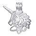 10pcs Unicorn Silver Plate Bead Cage Perfume Essential Oils Diffusing Locket Pendant Charms (B037)