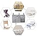 Surblue Bedside Caddy Hanging Bed Organizer Storage Bag Pocket for Bunk and Hospital Beds, College Dorm Rooms Baby Bed Rails,Camp (8 Pockets),Gray