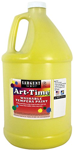 Sargent Art 17-3602 128 oz Yellow Art-Time Washable Tempera Paint,1 Gallon