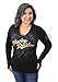 Harley-Davidson Womens Your Fantasy Foil Ink V-neck Black Long Sleeve T-Shirt - MD