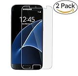 Samsung Galaxy S7 Tempered GLASS Screen Protector [2 Pack],0.25mm Bubble Free Oleophobic Coated with Lifetime Replacement Warranty - BlingBlink